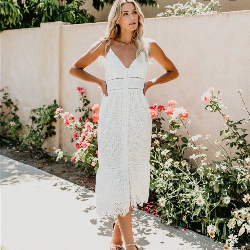 Forever + Beyond Button Down Lace Dress Wedding